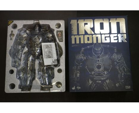 Boxed Hot Toys Movie Masterpiece Marvel 1/6 scale Iron Man Iron Monger figure MMS164, complete and excellent 