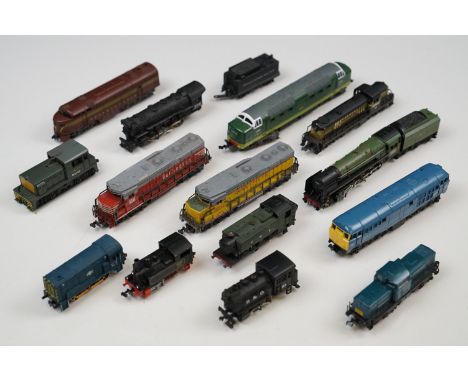 15 N gauge locomotives to include Atlas, Lima, and Graham Farish, featuring Lima Meld, Lima Union Pacific, Atlas 0-8-0 with t