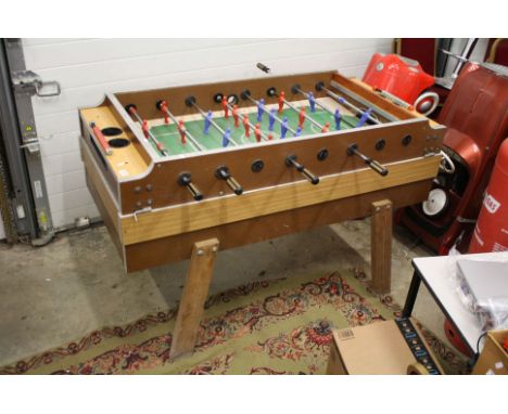 A large vintage pub / club football table by Turniertisch, measures approx 156cm x 96cm. 