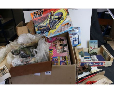 Boxed Hasbro Action Man Dinghy, complete with instructions, plus collection of Hasbro Action Man clothing and accessories to 