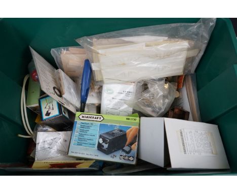 Quantity of G scale and O gauge model railway and steam accessories to include unmade coach kits, bagged &amp; unopened Mamod