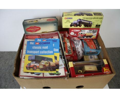 19 x Boxed Corgi diecast models to include 97950 Foden Tanker, 97052 Guy Arab/Leyland Atlantean, C957/1 Morris Minor Van, 367