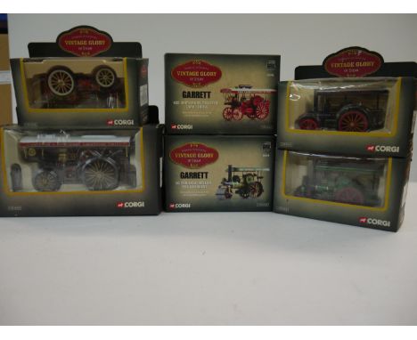 Six boxed 1/50 Corgi Vintage Glory of Steam diecast models to include CC20106, 80306, 80301, 80304, 80302 &amp; 80303, diecas