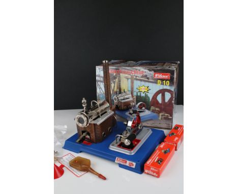 Boxed Wilesco D10 Dampfmaschine Live Steam engine, appears to be in vg condition 