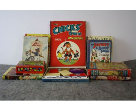 Group of nine children's books/annuals, mostly early 1930s, to include Wizard Book For Boys, Bo-Peep's Bumper Book 1931 etc, 
