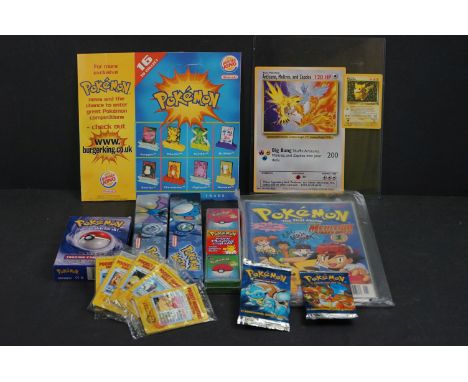 Collection of sealed Pokemon trading cards and related collectables to include 2-Player Starter Set, 2 x sealed base set boos