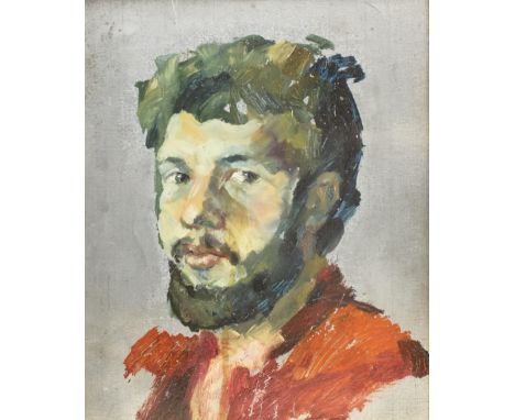 Attrib. Nikolai Ivanovich Kostrov (Russian 1901-1996): Portrait of a Man with a Beard, oil on board unsigned 40cm x 32cm - Co
