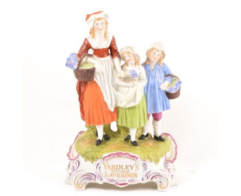 Dresden porcelain Yardley's Old English Lavender advertising model, 31cm.