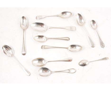 A pair of silver teaspoons, by George Smith &amp; William Fearn, London 1792, engraved crests, and a large collection of othe