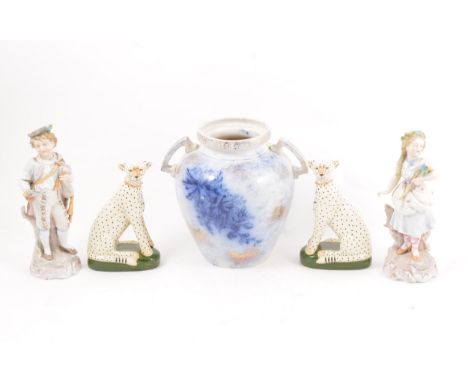 A Sunderland lustre part teaset, 19th Century, comprising teapot, 17cm, teapot stand, four cups, two saucers, two large sauce