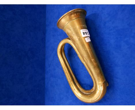 BRITISH MILITARY ISSUE BRASS BUGLE MANUFACTURED BY MAYERS & HARRISON LTD, MANCHESTER ENGLAND 1963