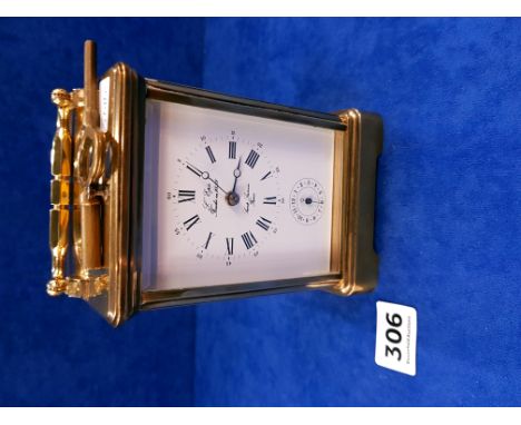 BRASS CARRIAGE CLOCK