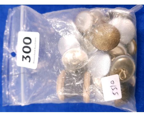 WW2 THIRD REICH, BAG OF ARMY TUNIC BUTTONS, VARIOUS MAKERS AND SPOOL OF ORIGINAL THIRD REICH BLACK THREAD