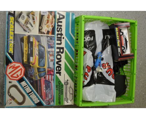 Scalextric  - Austin Rover Class championship set, boxed,  a C362 Police car with roof light, boxed,  a c23 Arrow racing car 