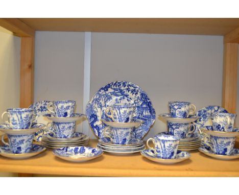 A Royal Crown Derby Mikado pattern tea set, comprising eleven cups, twelve saucers, twelve tea plates, bread and butter plate