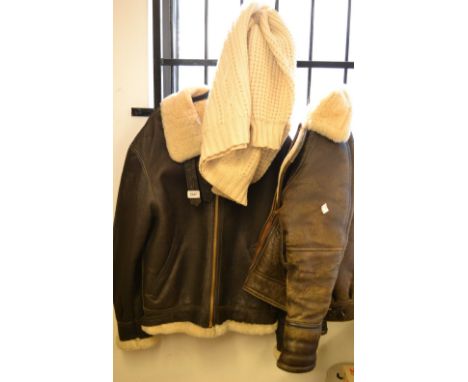 Leather sheepskin flying jacket B3 US Army style; ladies sheepskin flying jacket; Liberty Aaron jumper (3) 