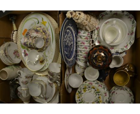 Ceramics- a nursery rhyme cup, Royal Doulton Standard Schnauzer, Aynsley tea service, Windsor tea service, meat plates etc
