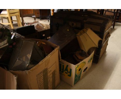 2 Boxes and a trunk and contents