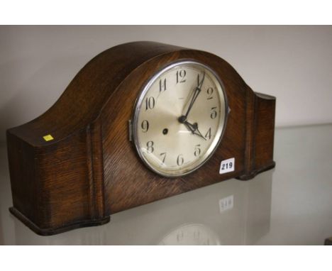 Oak mantle clock