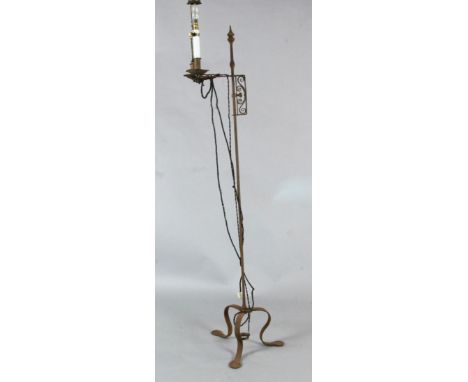 Two wrought iron lamp standards and a pair of gilt metal lamp standardshttps://www.gorringes.co.uk/news/west-horsley-place-at