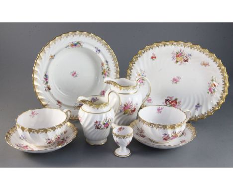 A Copeland Spode 84-piece breakfast service decorated with floral sprigs, retailed by Goode.https://www.gorringes.co.uk/news/