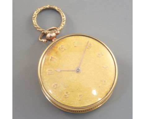 An 18ct gold open faced gentleman's pocket watch, Thomas Wingman, St James's Street, London, No.3660, full plate movement, fr