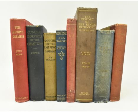 Military First World War interest. A collection of eight early 20th century books, including army lists &amp; autobiographica