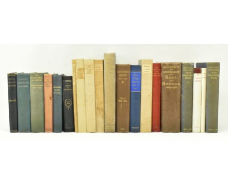 First World War military interest. A collection of school and university Rolls of Honour and Registers. The lot to include tw
