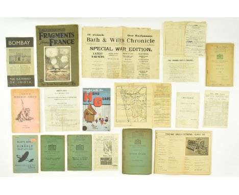 First and Second World War military interest. A collection of military pamphlets issued by His Majesty's Stationery Office, a