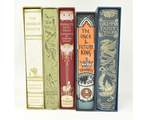 Folio Society. A collection of five works, including fairy stories, historical and poetry. The lot comprising The Once and Fu