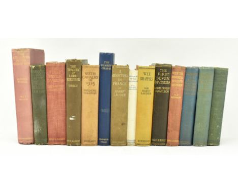 Military &amp; WW1 interest. A collection of fourteen early 20th century &amp; later clothbound books. The lot comprising two