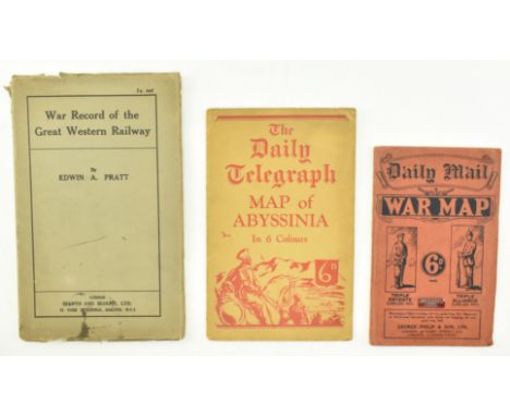 Military First World War interest. Two wartime printed maps, one from the Daily Mail printed by George Philip &amp; Son Ltd.,