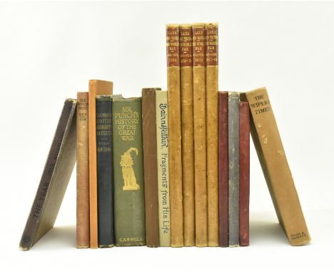 First World War military interest. A collection of fourteen illustrated works regarding WWI. The lot comprising two copies of