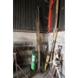 Quantity of long handled pitch forks and cromes. NO VAT