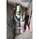Gas bottle trolley with regulators and hoses. SUBJECT TO VAT