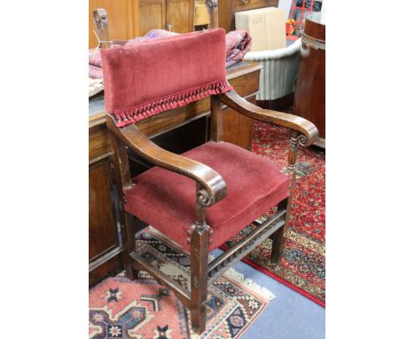 A 19th century Italian walnut chair