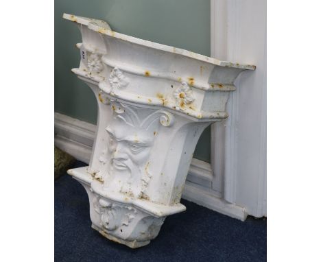 A Victorian Coalbrookdale cast iron gutter hopper W.50cm