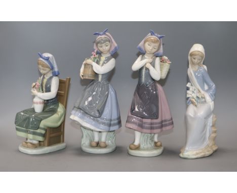 Four Lladro porcelain figures