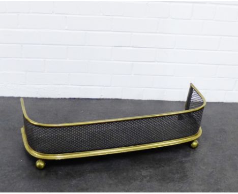 Brass fireguard / fender, 22 x 79cm 