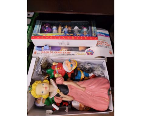 Aladdin Magical Genie Lamp, Pocahontas Set and Snow White and the Seven Dwarfs set of figures. 