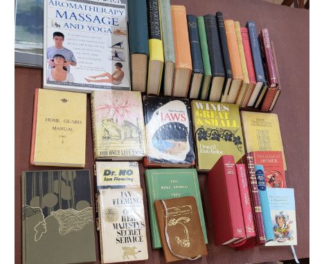 A collection of 33 books, some First Editions, some Antique and to include "You Only Live Twice" in Hardback with Dust Jacket