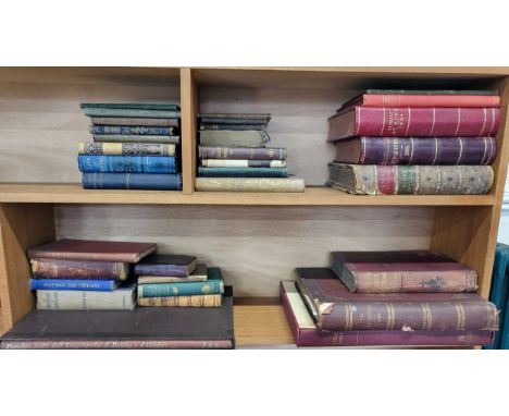 A large quantity of antique books including Natural History: Birds &amp; Reptiles, The Art Journal, 1860, Beeton's Shilling G