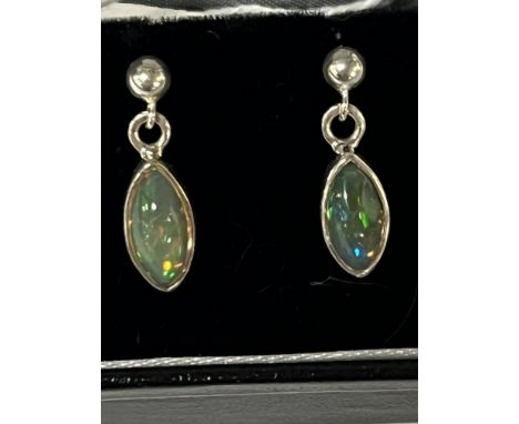 STERLING SILVER OPAL STUDS