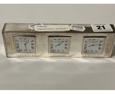 LINKS OF LONDON, JERUSALEM, LONDON, NEW YORK CLOCK