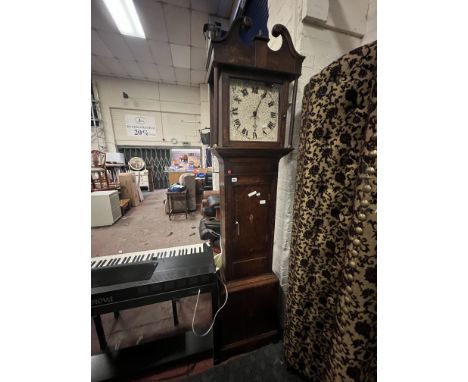 OAK CASED GRANDFATHER CLOCK