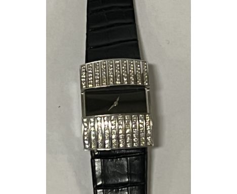 LEON MATOT DIAMOND SHUTTERED WATCH - LEON MATOT IS THE PREMIER BRAND OF SWATCH GROUP WHO OWN OMEGA, LONGINES ETC