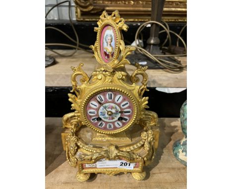 FRENCH ORMOLU STRIKING CLOCK 400 DAY CLOCK A/F