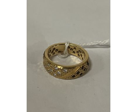 18CT GOLD DIAMOND RUBY RING SIZE N