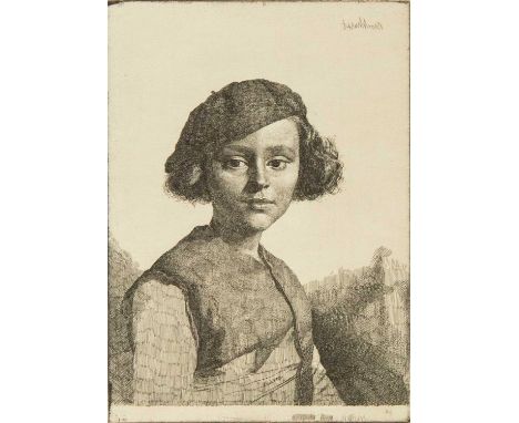 Gerald Leslie BROCKHURST (1890-1978) Fabian (The Ideal Head), 1921  Etching, signed, plate size 17.5 × 12.5 cm, sheet size 29