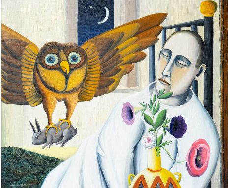 David CARR (1915-1968) The Artist's Dream  Oil on canvas, signed, further signed and titled to verso, 63 x 76cm, framed 76 x 
